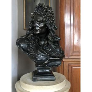 Jean-jacques Caffieri (1725-1792), After. Portrait Of The Sculptor Corneille Van Clève. Plaster.