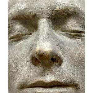Fernand Debonnaires (1907-1997). Plâtre Original. "le Silence, tête d'homme". 1938.