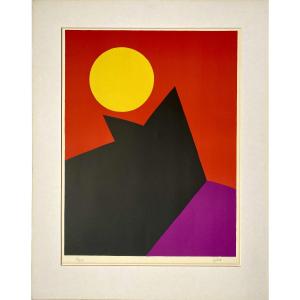 Émile Gilioli (Paris, 1911-1977). "Abstraction". Lithographie. Années 50-60. 