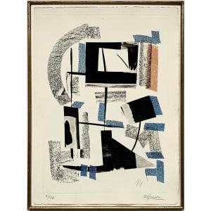 Robert Jacobsen ( 1912 ,Copenhague- 1993, Danemark). "Composition". 1962. Eau-forte.