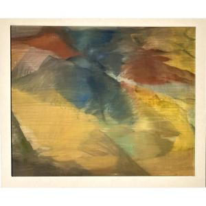 Govind Madhav Solegaonkar (1912-1986). "Eruptions". Gouache. École indienne. Années 30-40.