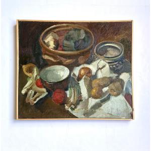 Fernand Carette (1921-2005). " Nature morte". 1949.