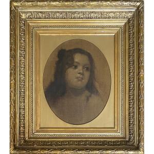 "Portrait de jeune fille en camaïeu de brun mordoré". 1893. Huile sur toile.