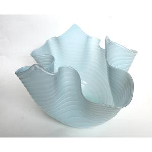 Murano. Grand vase mouchoir"Fazzoletto"attribué à Dino Martens pour Toso. Années 50-60.