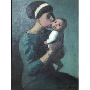 Adrian Rosa (granada , 1931). "maternal Love".1962