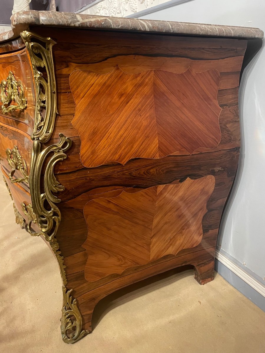 18th Century Marquetry Tomb Commode-photo-3