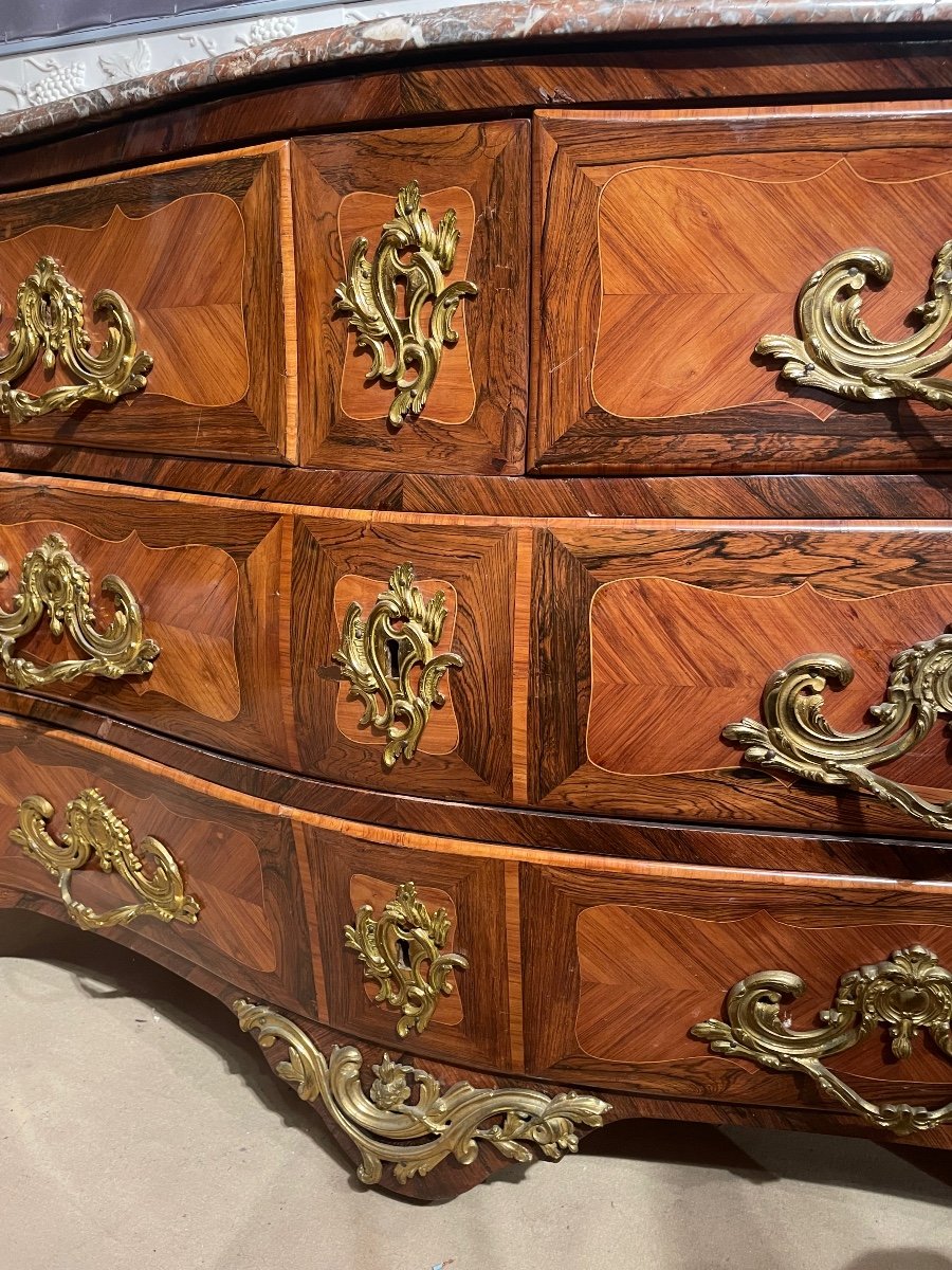 18th Century Marquetry Tomb Commode-photo-3