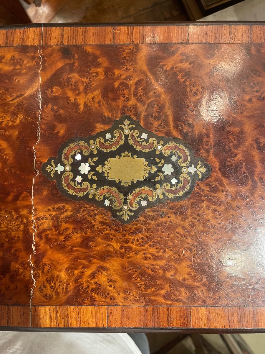 Cave à Liqueur D’époque Napoléon III En Marqueterie De Tuya -photo-1