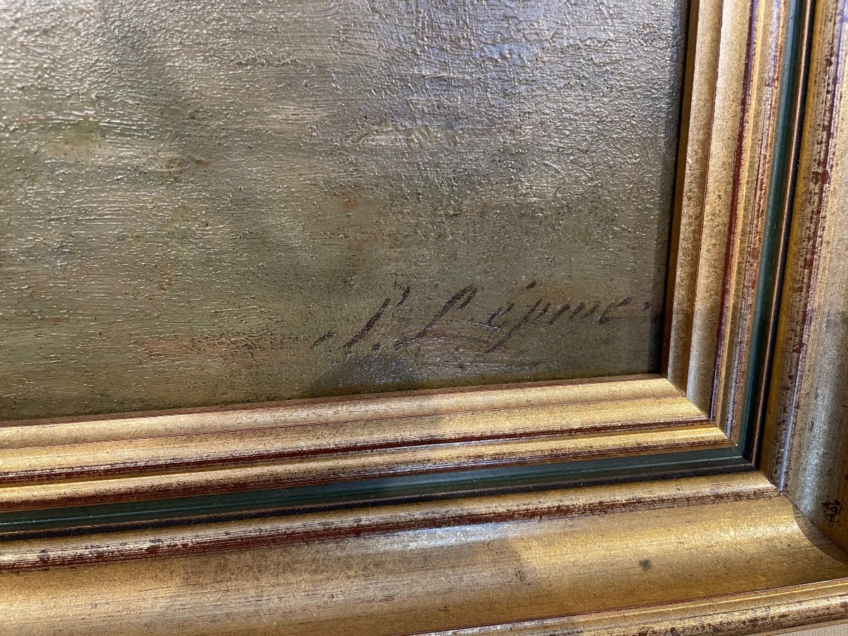 Oil On Mahogany Panel Signed Stanislas Lepine-photo-2