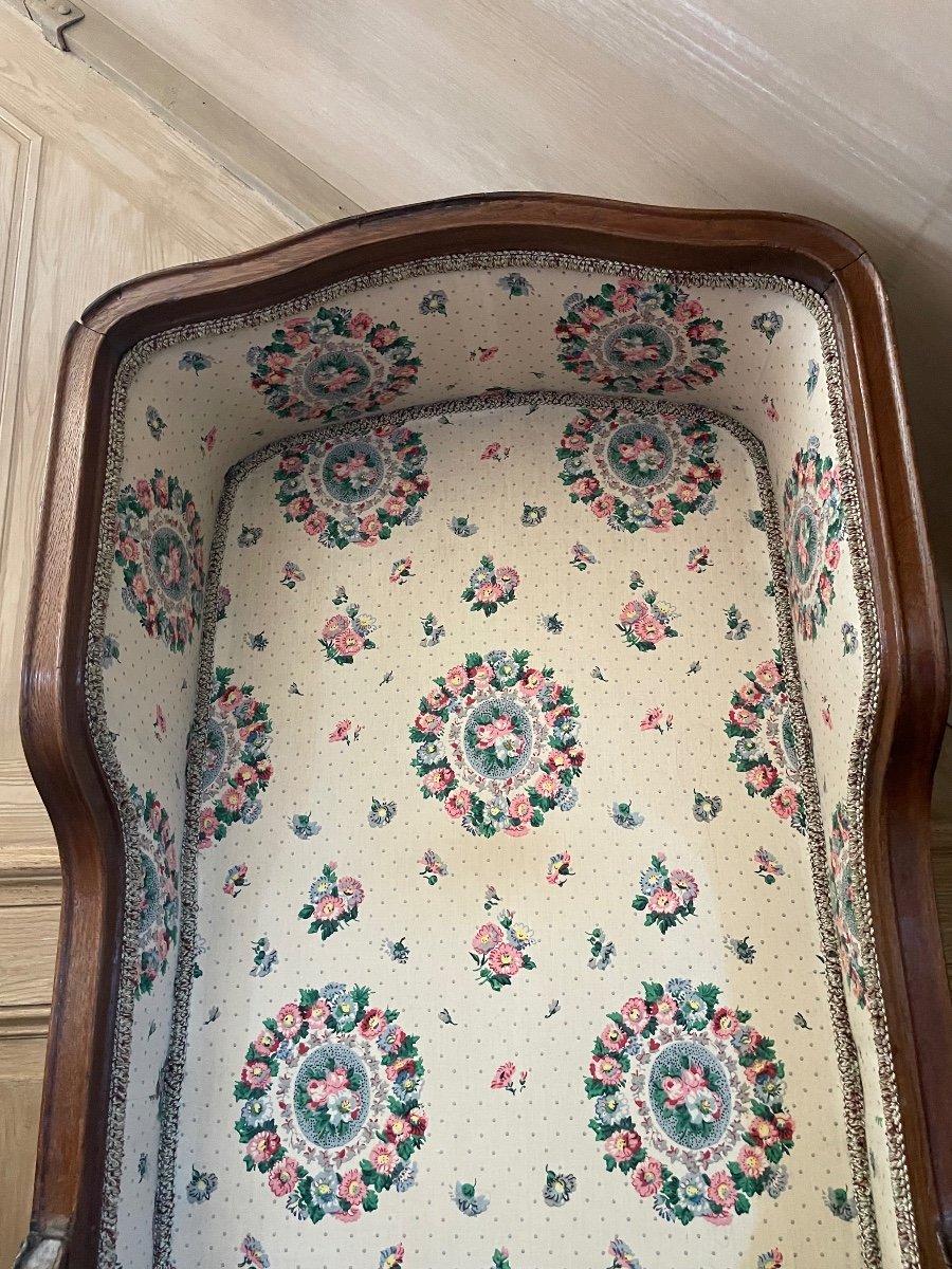Fauteuil Capucine En Chêne D’époque 19 éme -photo-4