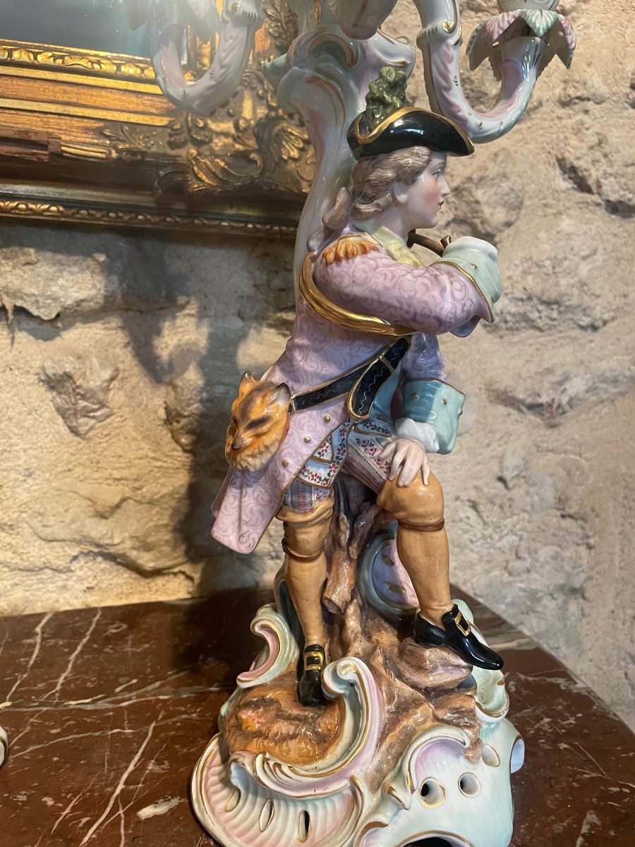 Exceptional 19th Century German Porcelain Fireplace Trim -photo-5