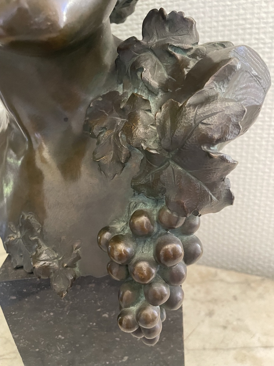 Bronze Proof Representing The Young Bacchus Signed P. Philippe -photo-5