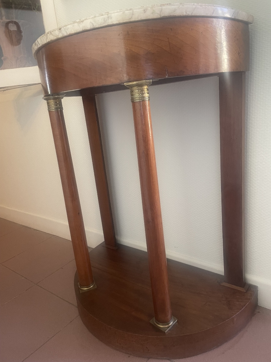 Small Console In Blond Mahogany From The Empire Period -photo-2