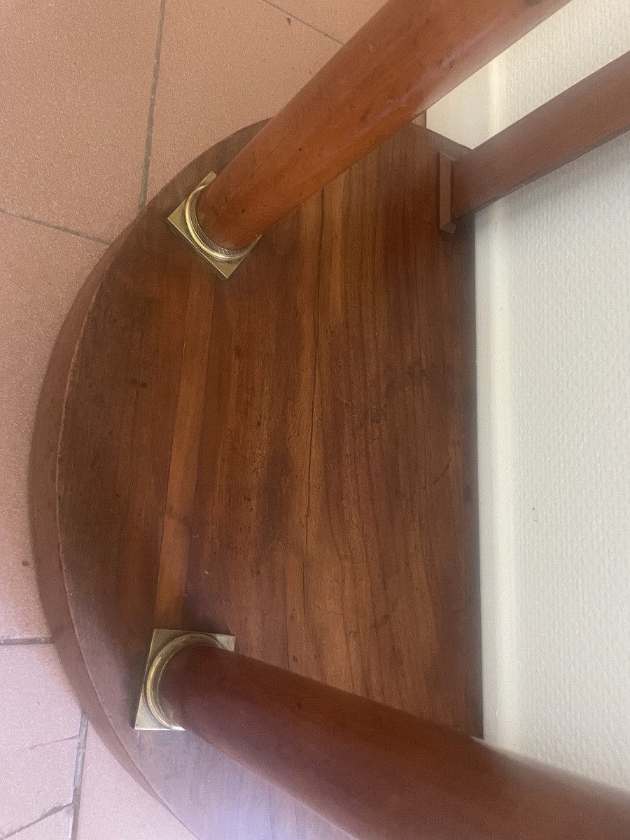 Small Console In Blond Mahogany From The Empire Period -photo-4