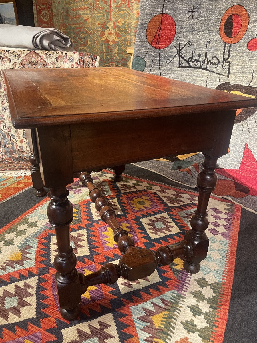 Table à écrire en noyer d’époque Louis XIII -photo-3