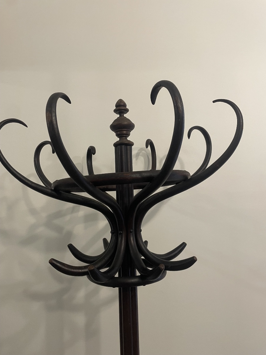 Porte manteau de la maison Tonet en hêtre tourné. -photo-2