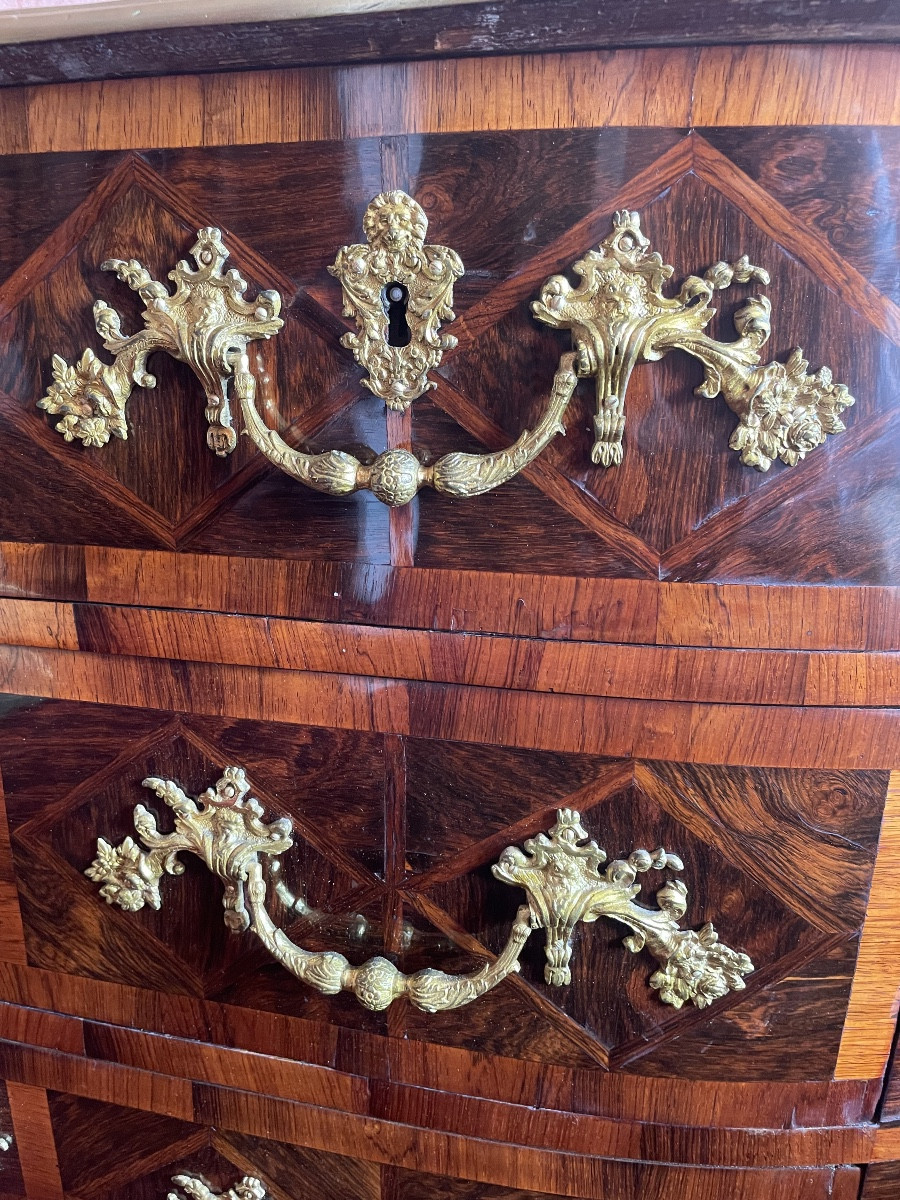 Regency Chest Of Drawers In Veneered Wood Circa 1730 -photo-4