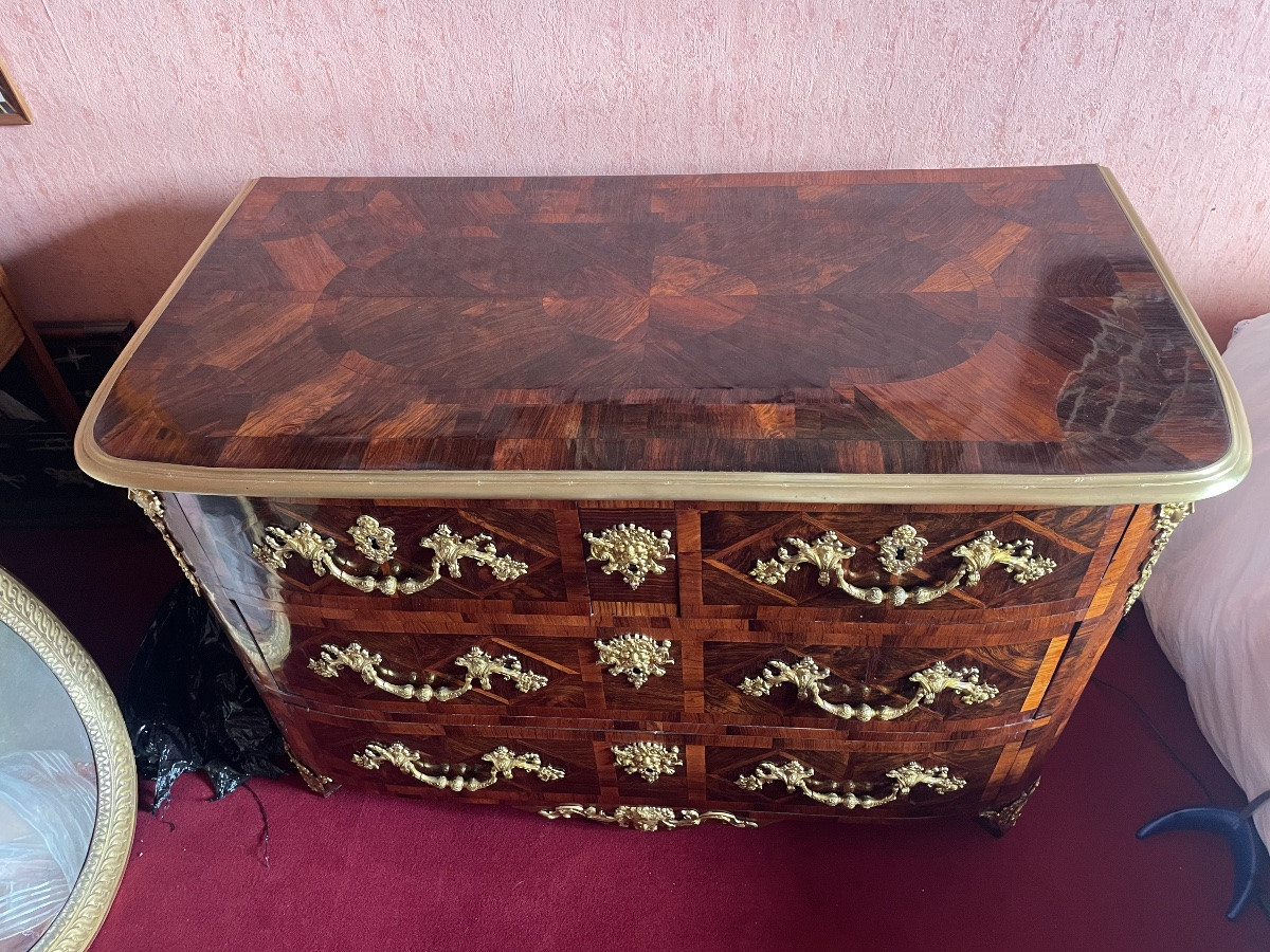 Regency Chest Of Drawers In Veneered Wood Circa 1730 -photo-1