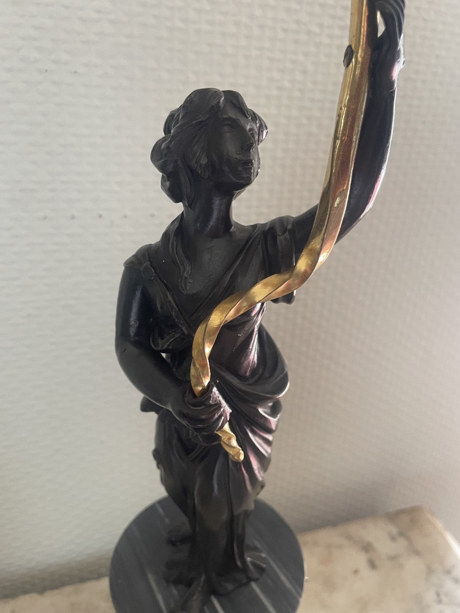Pair Of Bronze And Marble Candelabras From The Directoire Period -photo-4