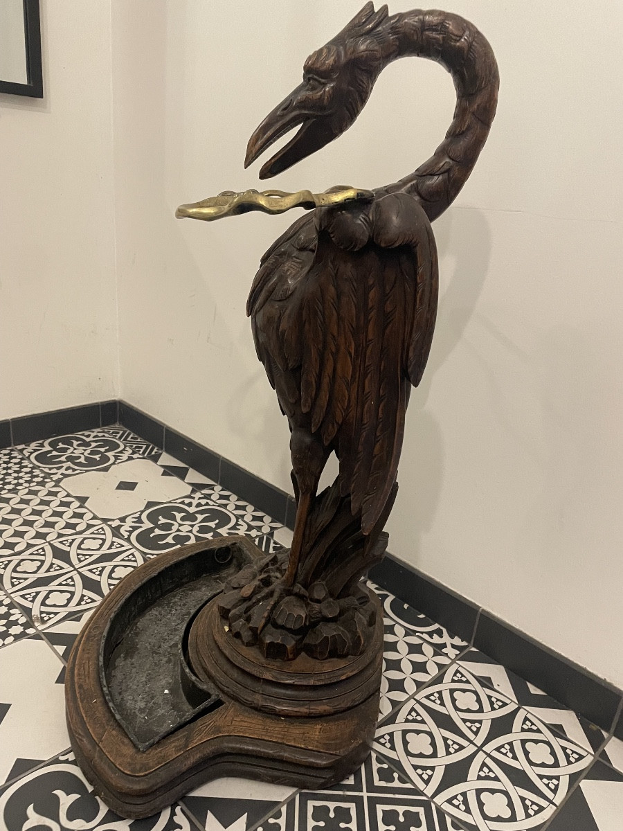 Porte canne en bois sculpté époque Napoléon III -photo-2