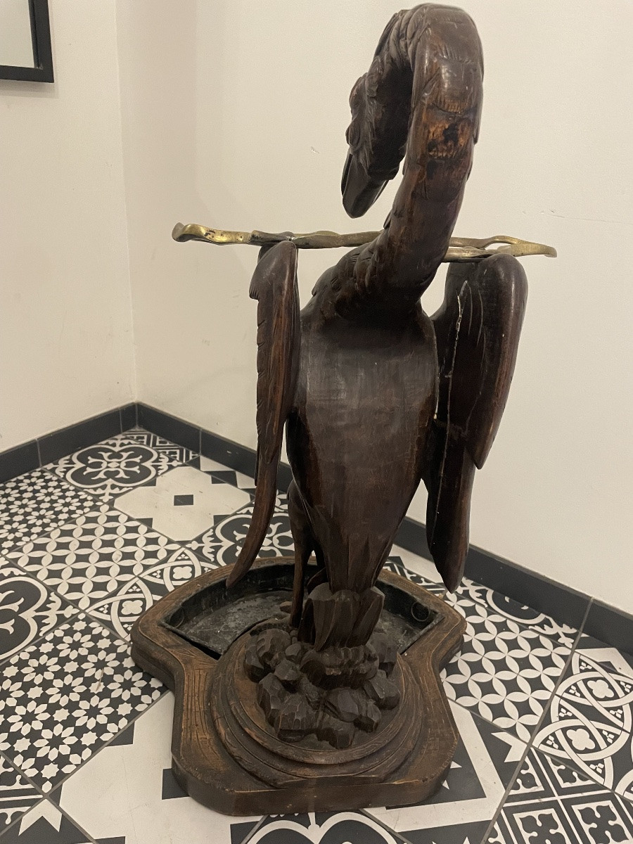 Porte canne en bois sculpté époque Napoléon III -photo-4