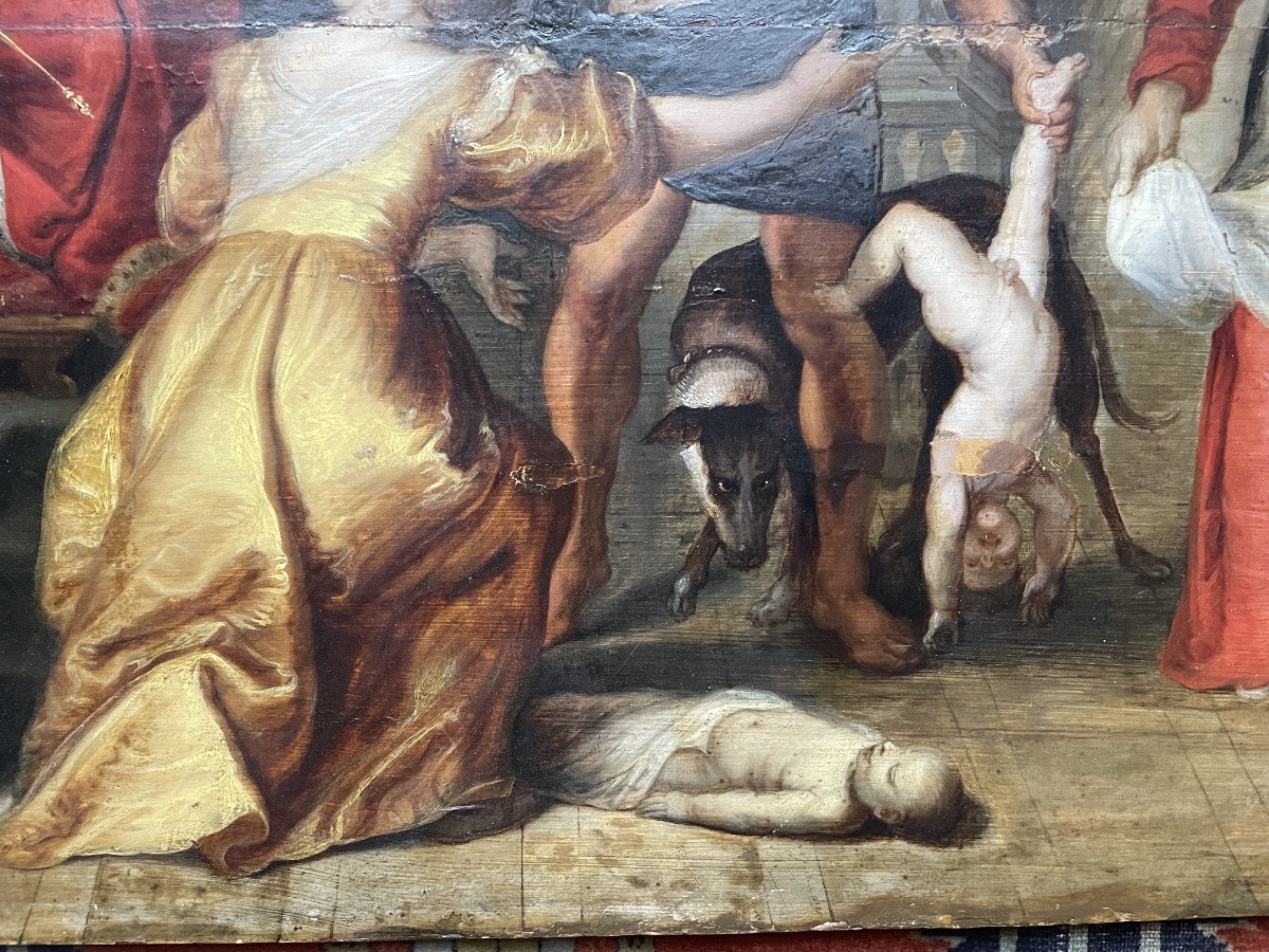 17th-century Flemish School Painting Depicting The Judgment Of Solomon -photo-1