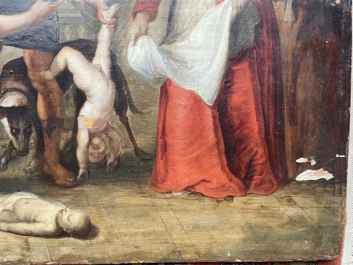 17th-century Flemish School Painting Depicting The Judgment Of Solomon -photo-2