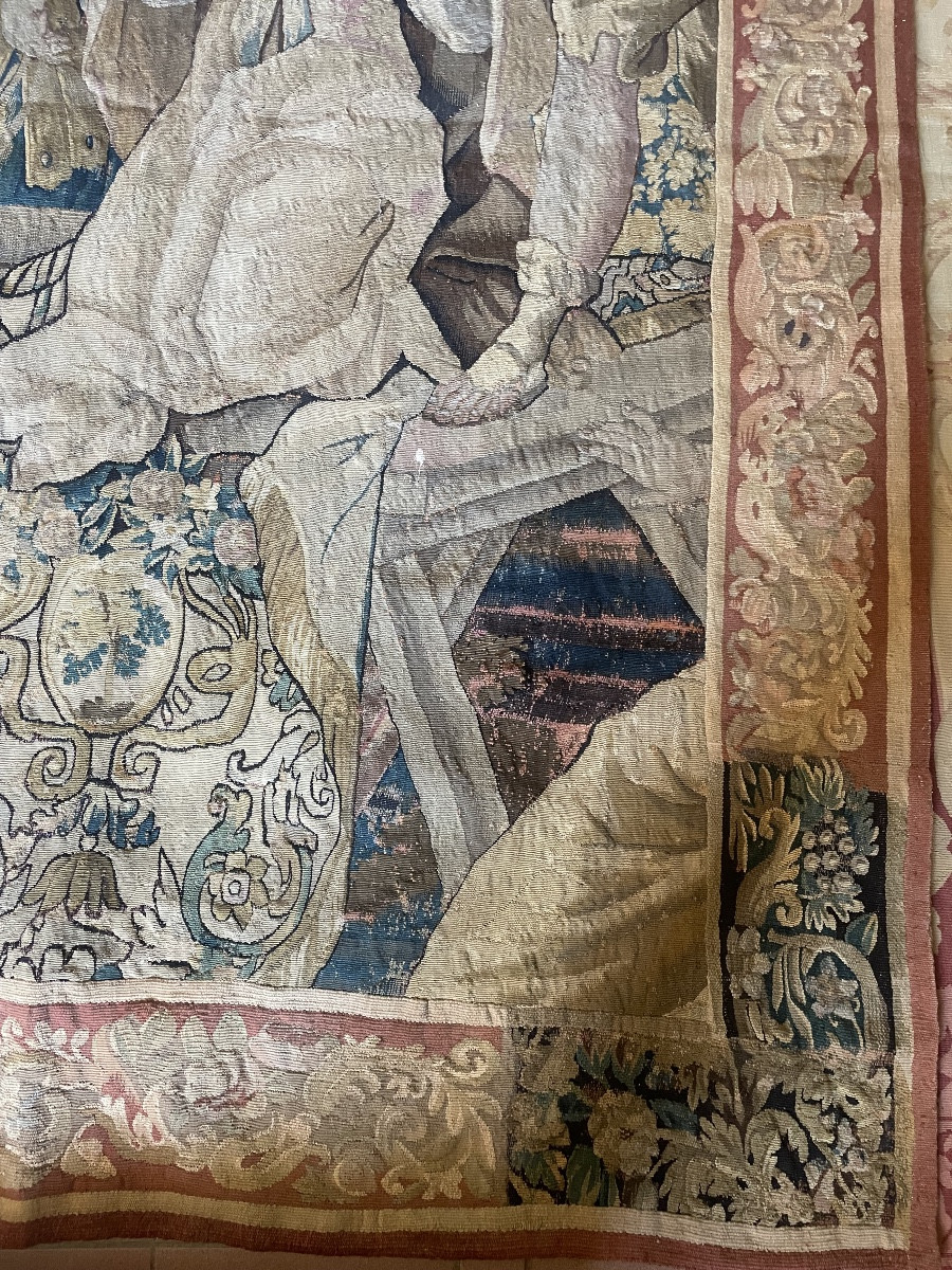 Tapisserie d’Aubusson représentant la reine Esther seconde moitié du 17 ème siècle -photo-2