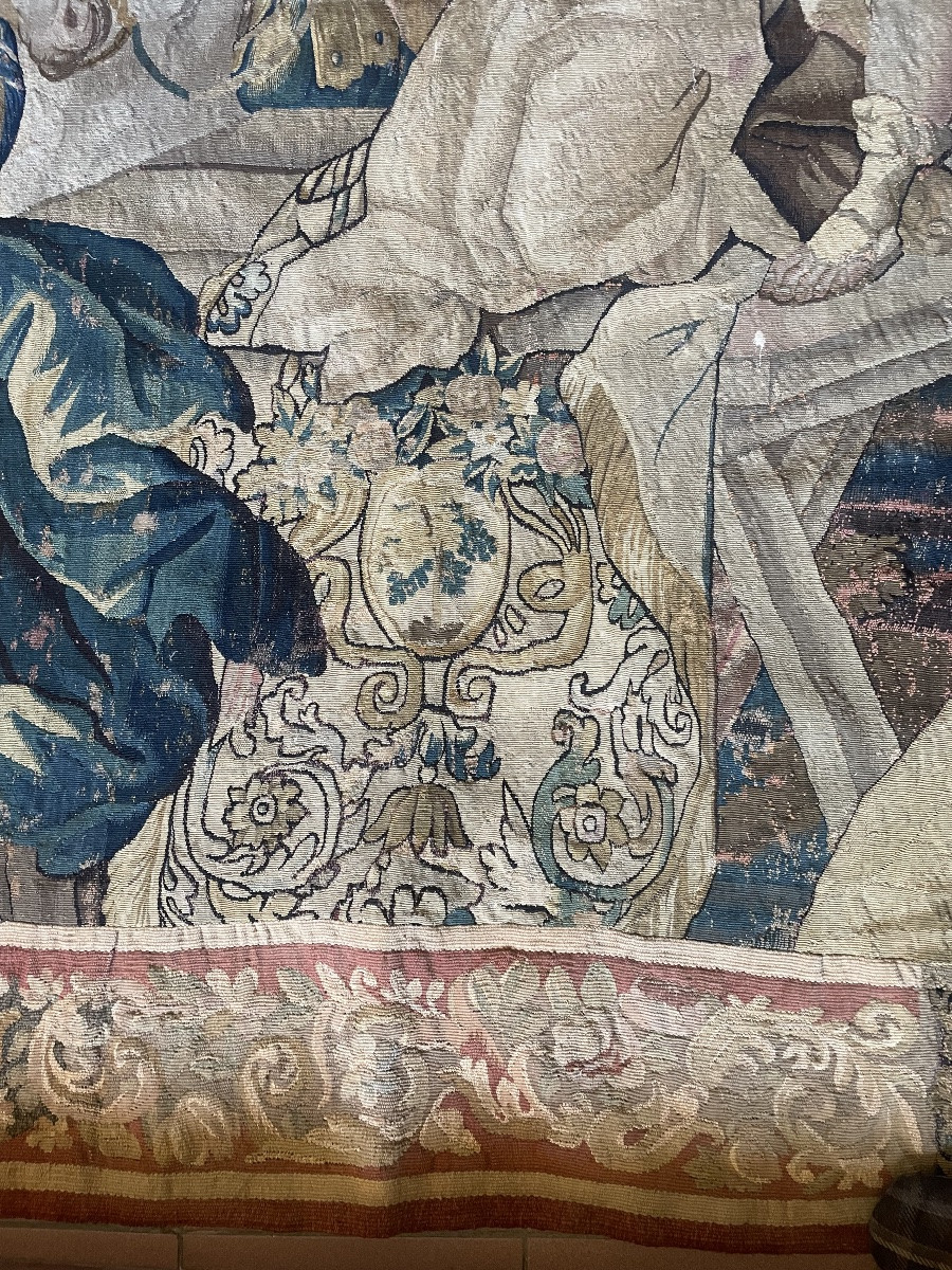 Tapisserie d’Aubusson représentant la reine Esther seconde moitié du 17 ème siècle -photo-5