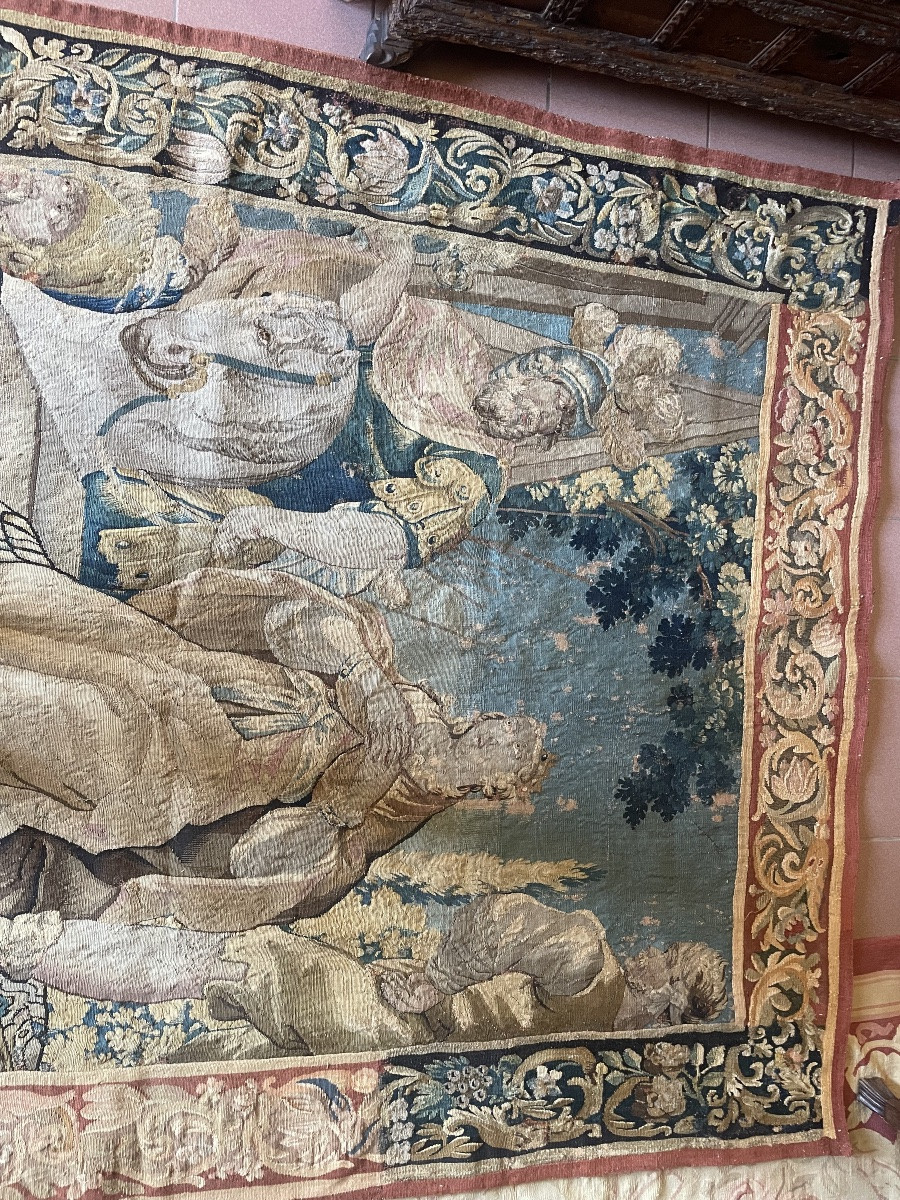 Tapisserie d’Aubusson représentant la reine Esther seconde moitié du 17 ème siècle -photo-8