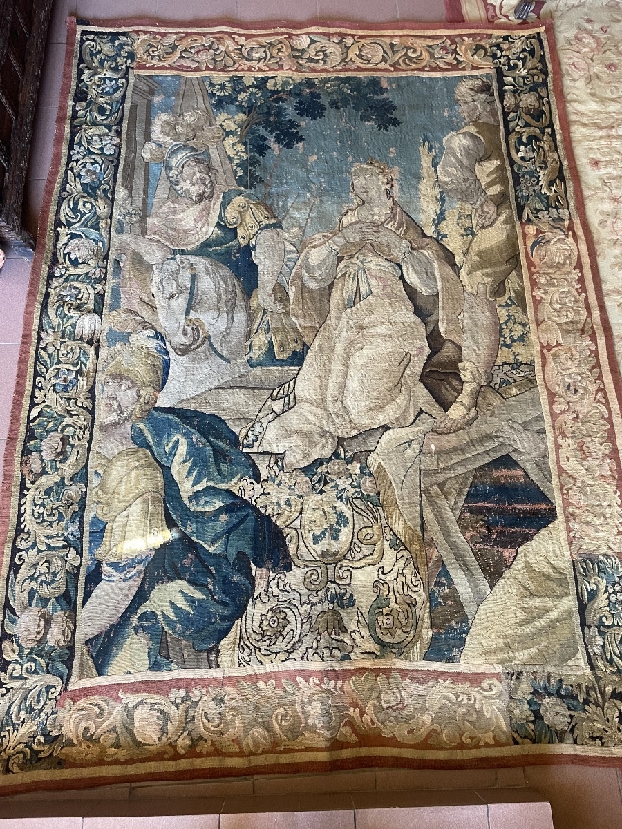 Tapisserie d’Aubusson représentant la reine Esther seconde moitié du 17 ème siècle 