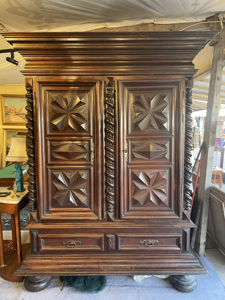Louis XIII Walnut Wardrobe, Early 18th Century 