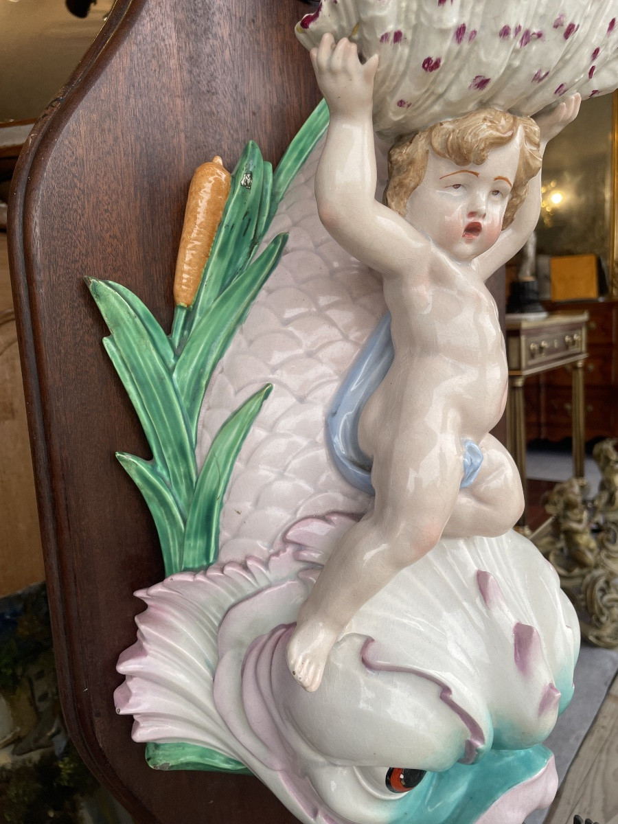 Fontaine au dauphin en Faeince de vieillard à Bordeaux -photo-5