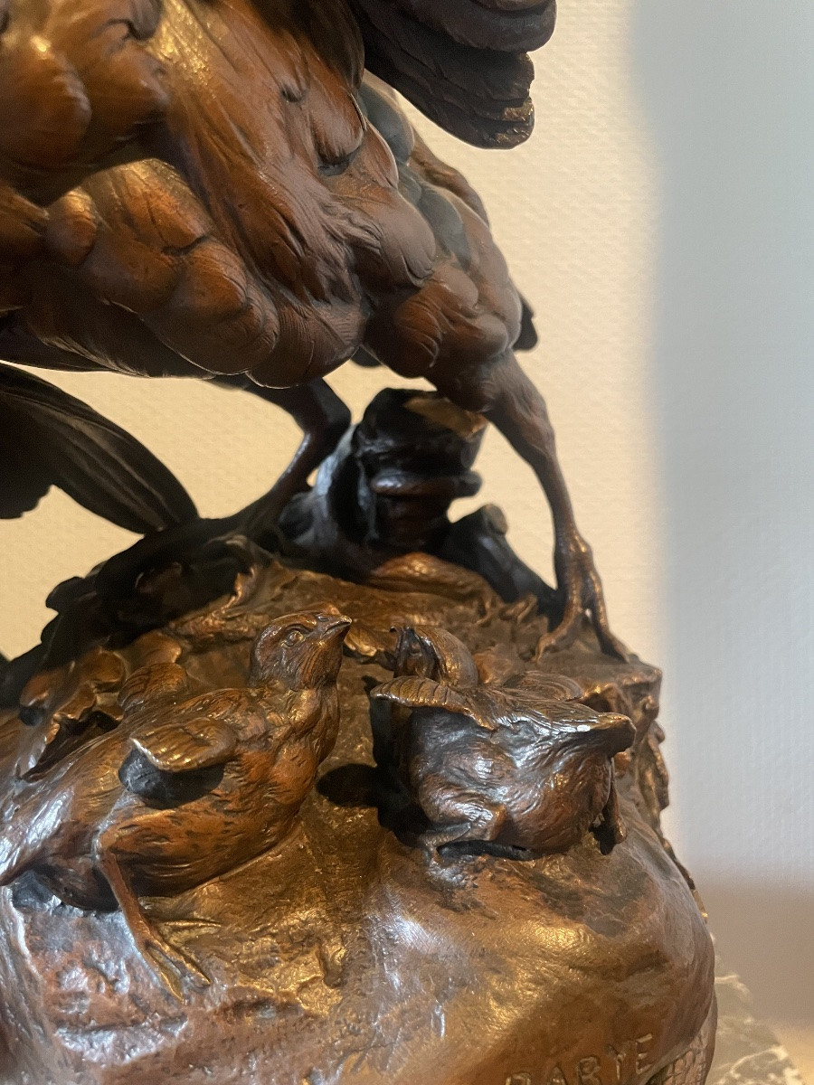 Pair Of Partridges By Alfred Barye-photo-1