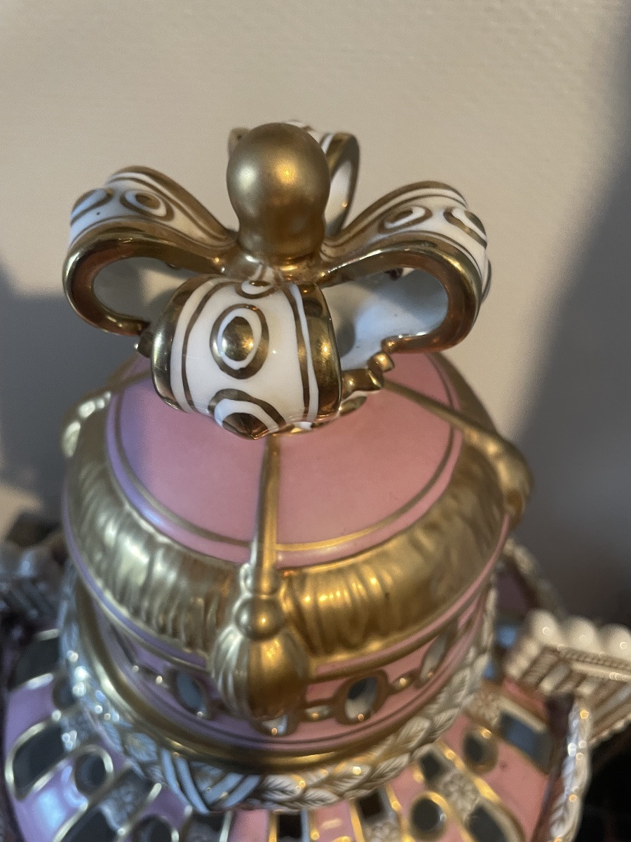 Grand brule parfum en porcelaine allemande de la fin du 19 ème siècle -photo-6