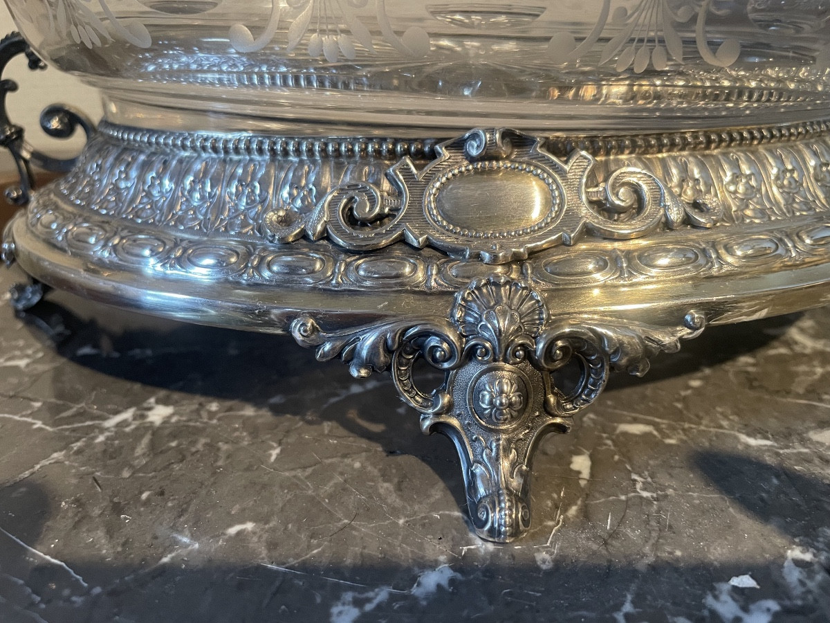 Silver And Crystal Planter -photo-2
