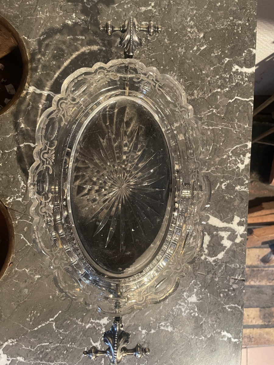 Silver And Crystal Planter -photo-3