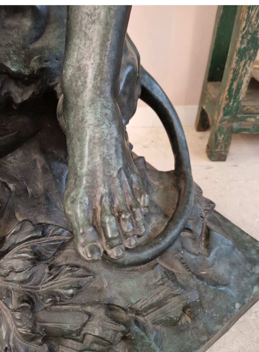 Bronze monumental représentant David terrassant le lion de Némée -photo-4