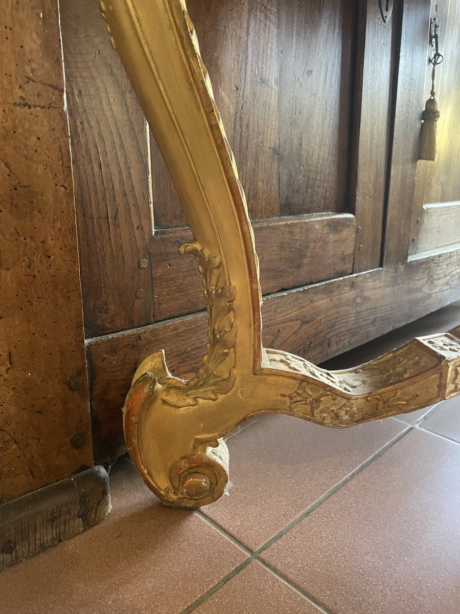 Table à gibier d’époque régence en bois doré -photo-8
