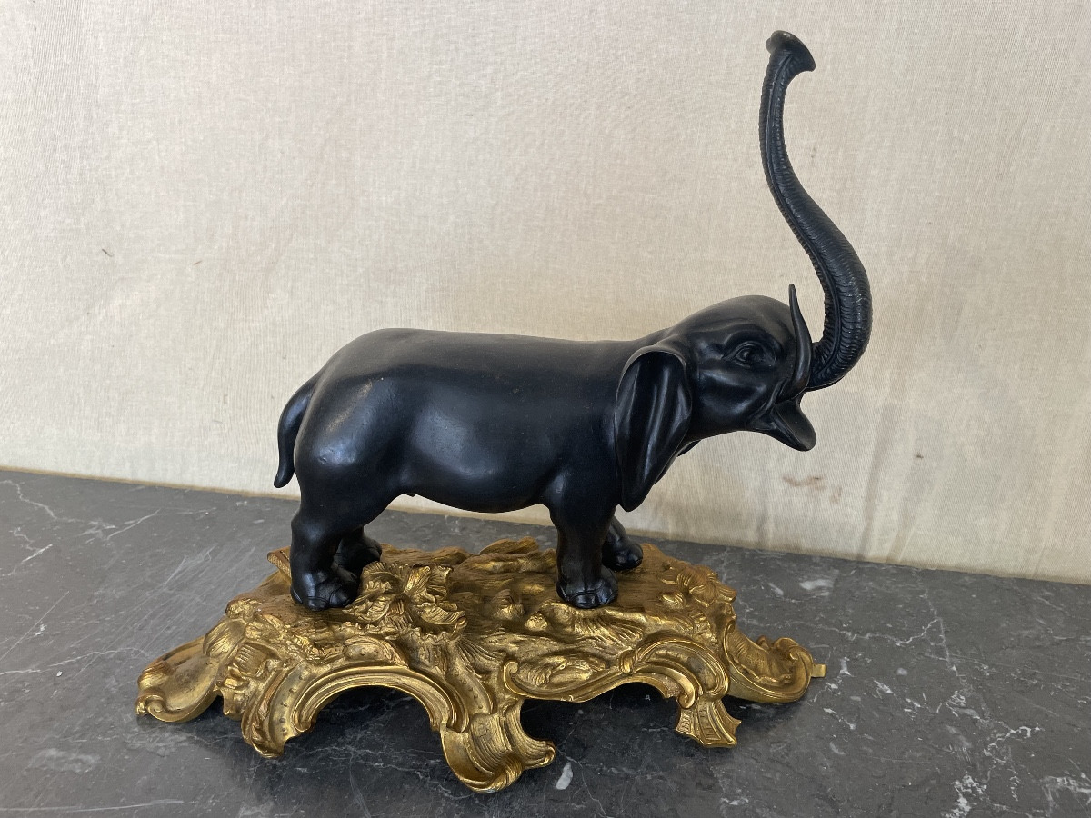Éléphant en bronze d’époque 18 siècles 
