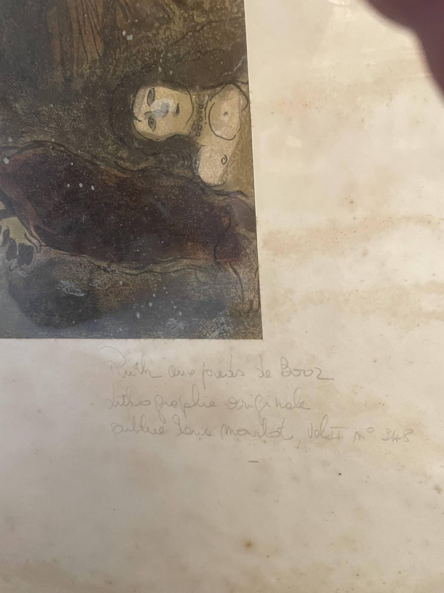 Lithograph By Chagall With Handwritten Annotation-photo-3