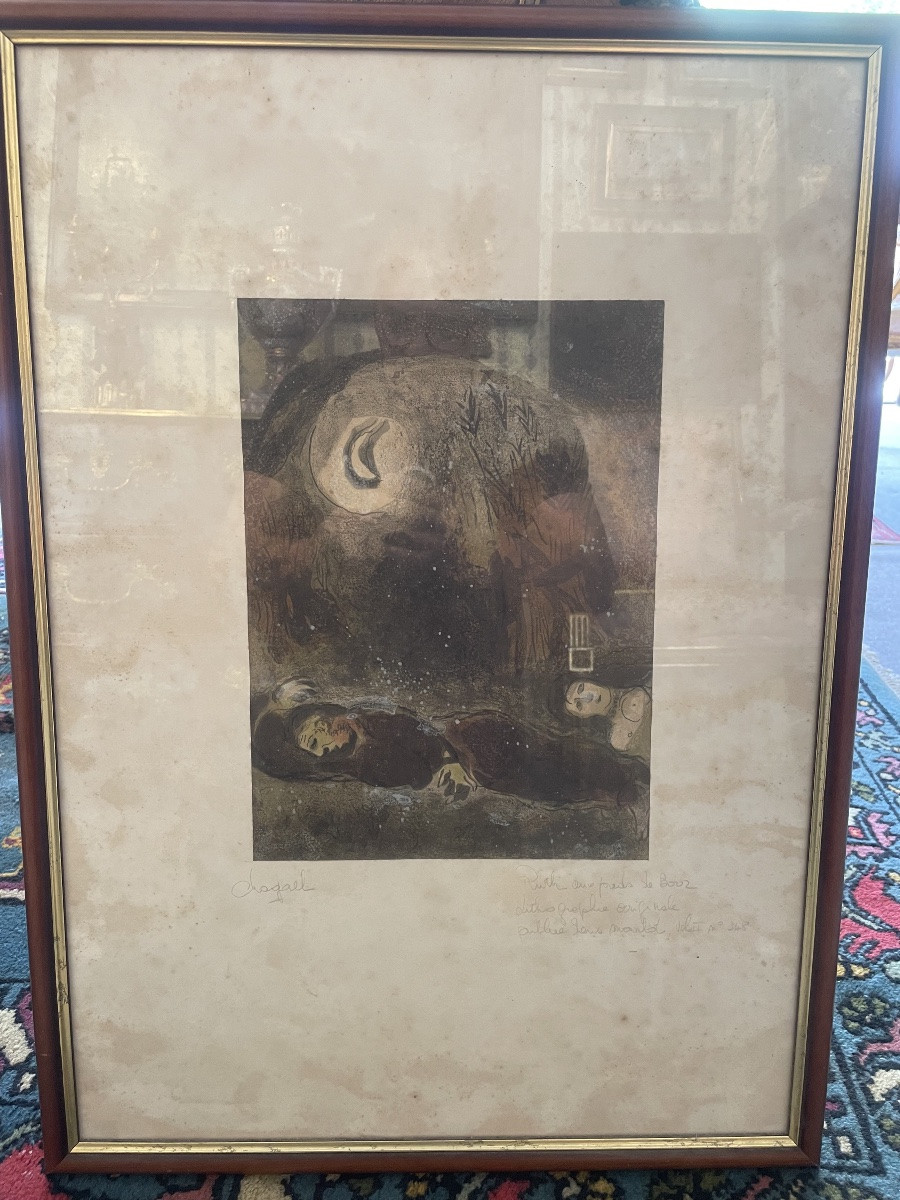 Lithograph By Chagall With Handwritten Annotation-photo-1