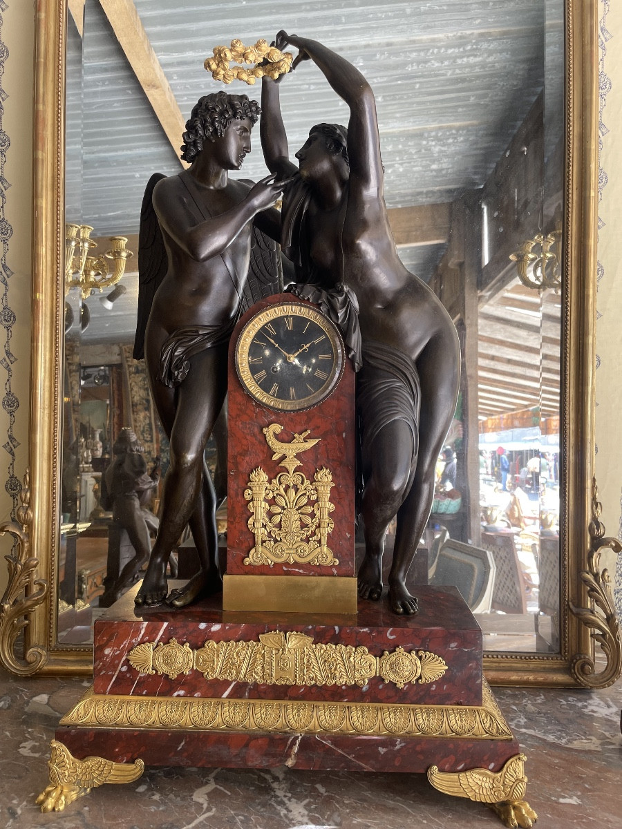Empire Period Upholstery (1815) Depicting Psyche And Love-photo-2