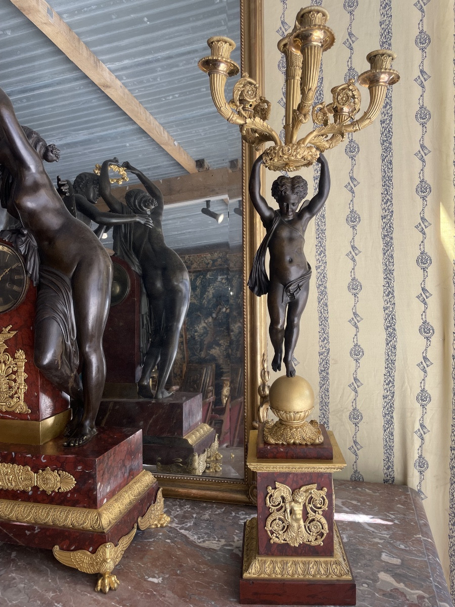 Empire Period Upholstery (1815) Depicting Psyche And Love-photo-3