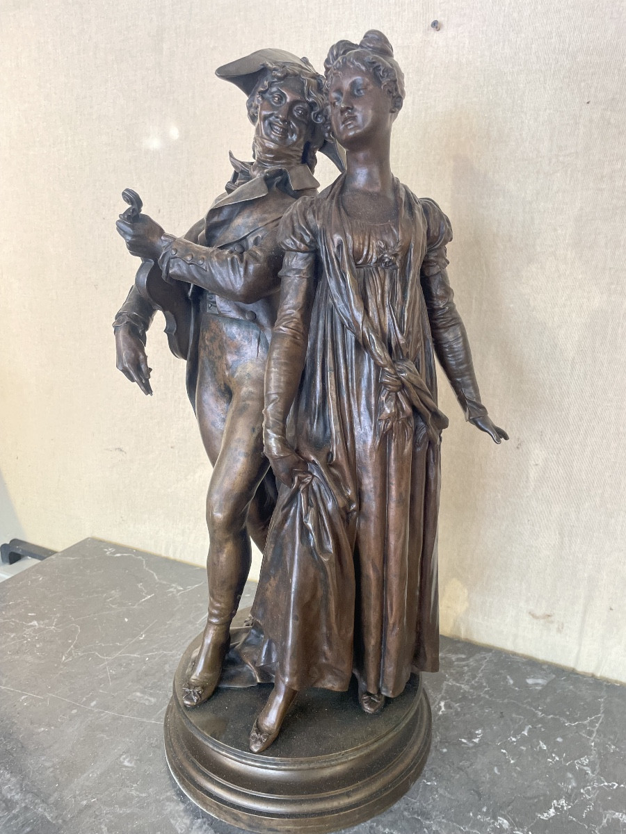 Bronze de Henri Dumaige fondeur Collin représentant les incroyables -photo-2