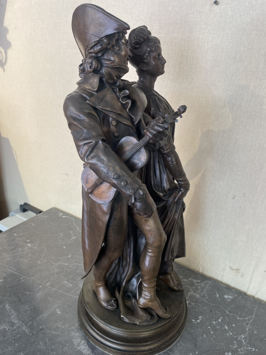 Bronze de Henri Dumaige fondeur Collin représentant les incroyables -photo-3