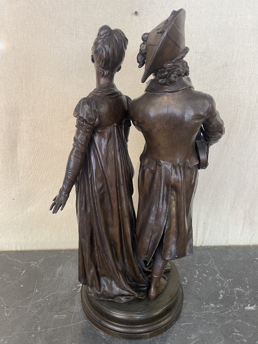 Bronze de Henri Dumaige fondeur Collin représentant les incroyables -photo-4