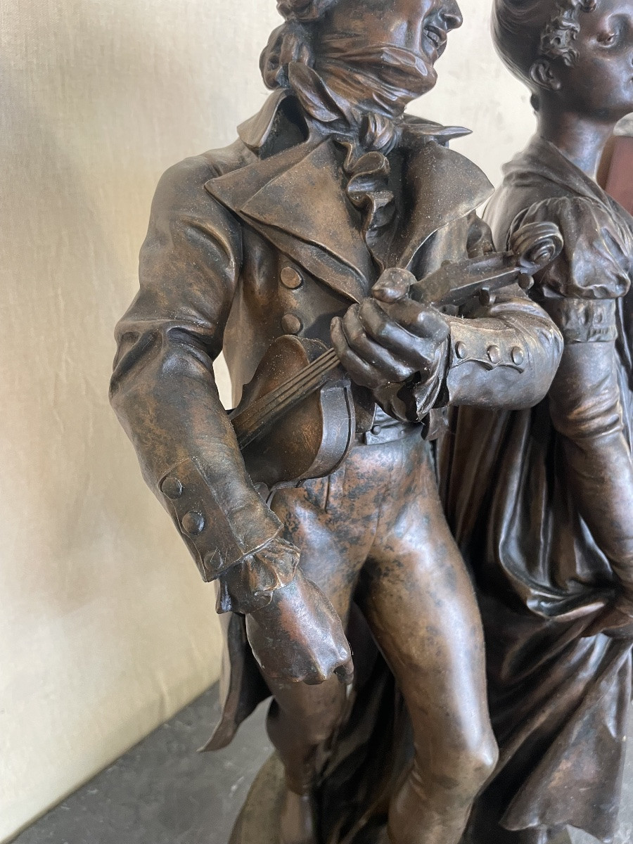Bronze de Henri Dumaige fondeur Collin représentant les incroyables -photo-3