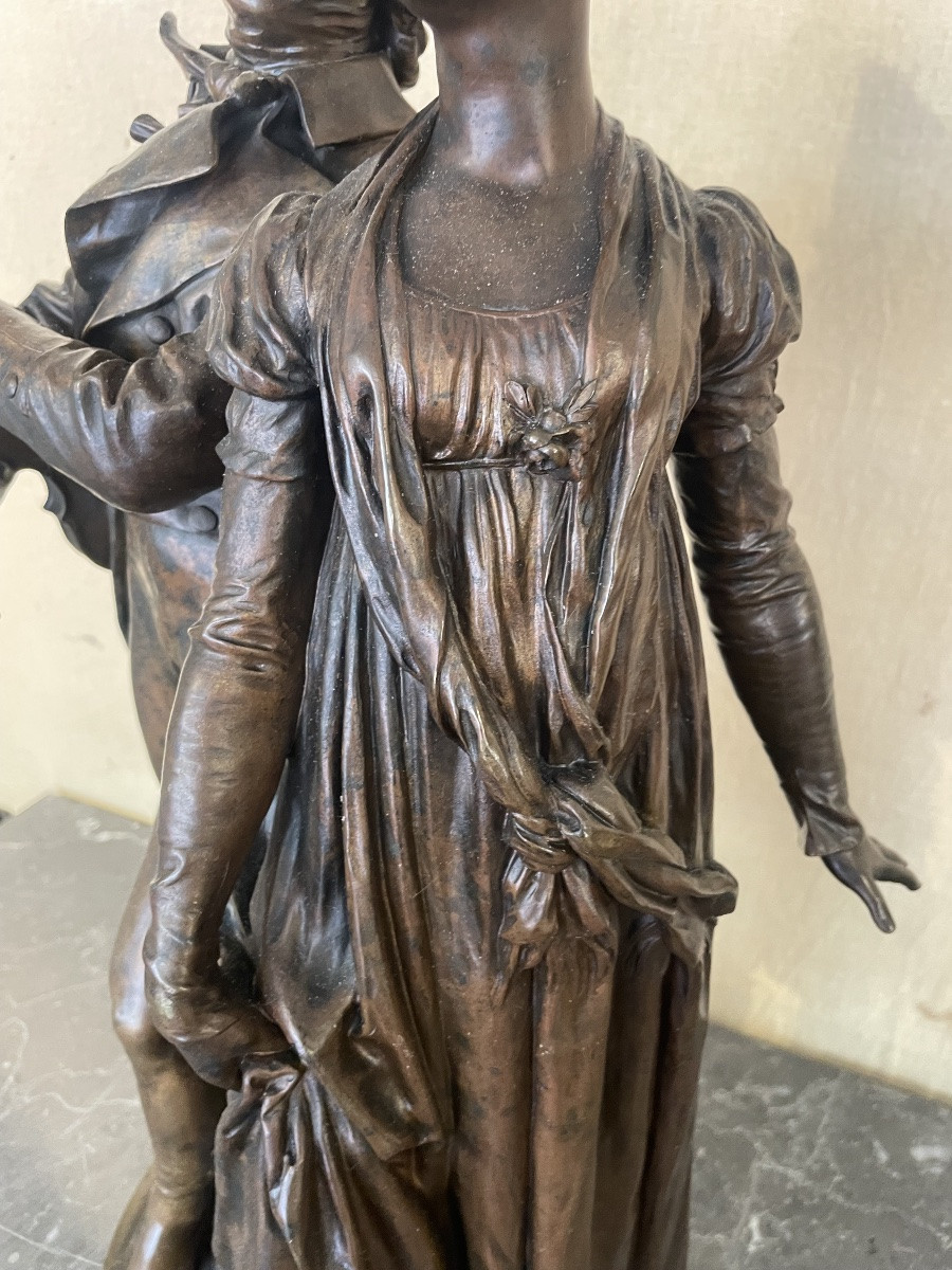 Bronze de Henri Dumaige fondeur Collin représentant les incroyables -photo-4