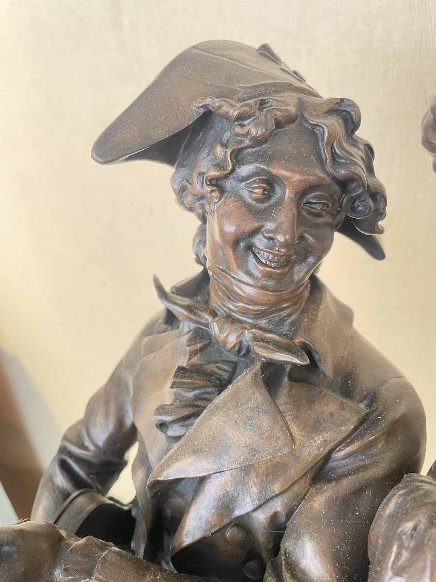 Bronze de Henri Dumaige fondeur Collin représentant les incroyables -photo-8